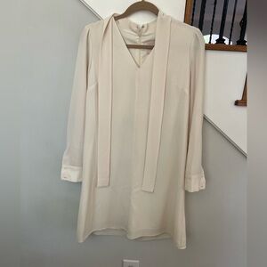 Gal Meets Glam Cream shift dress